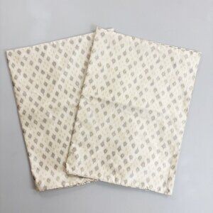 ETHAN ALLEN 100% Silk Ikat Standard Pillow Shams 20x29.5 Luxury Bedding
